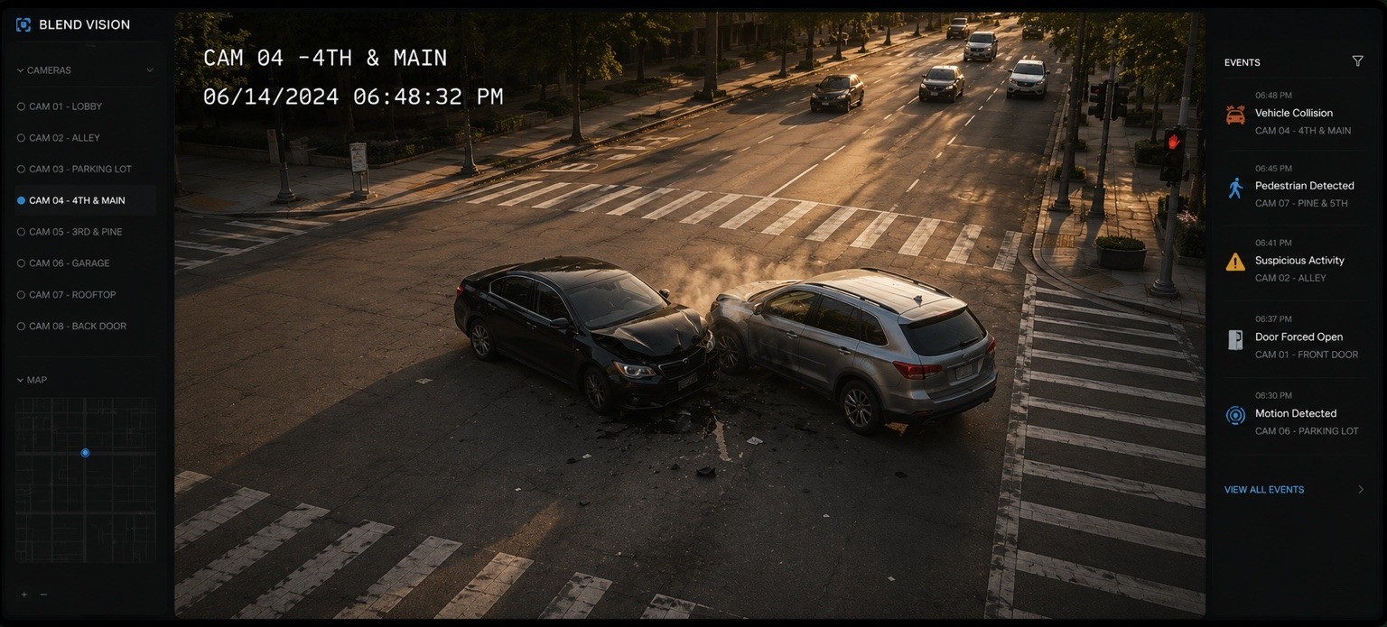 Surveillance footage conversion interface