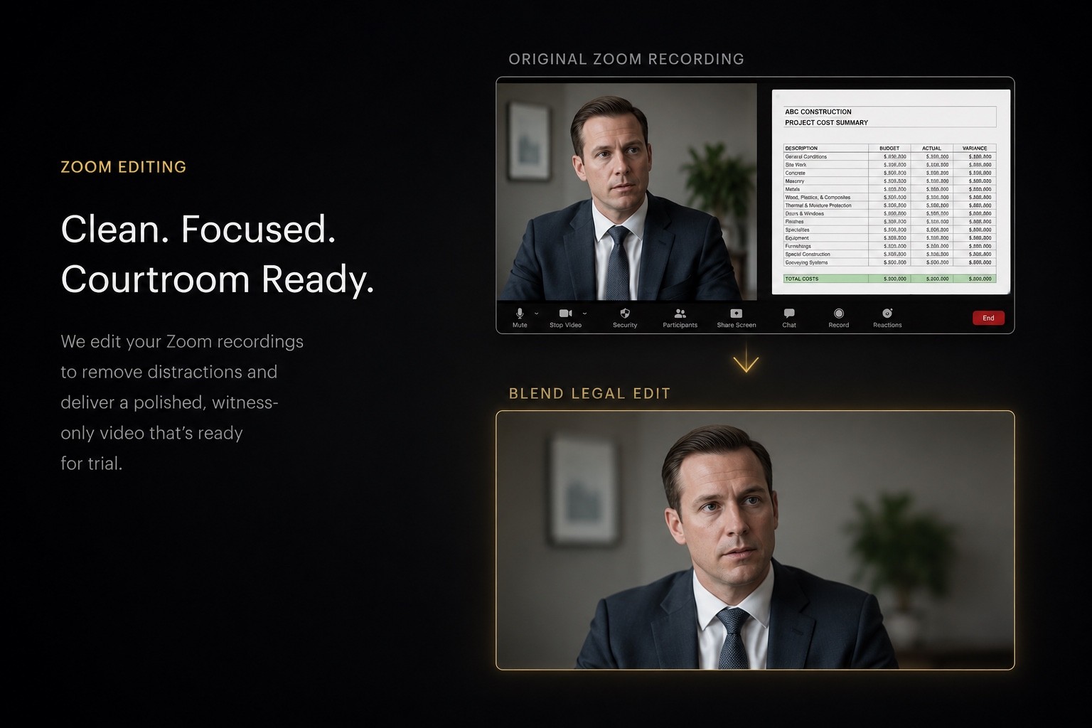 Surveillance footage conversion interface
