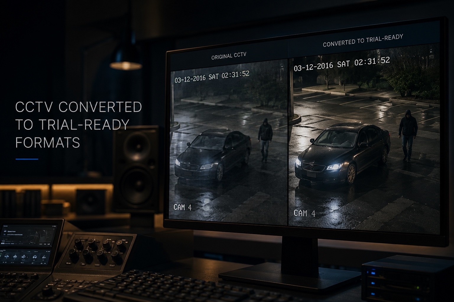 Surveillance footage conversion interface